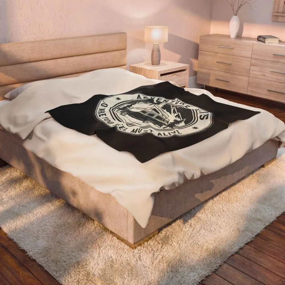 12052722502752622917_2048.jpeg Velveteen Blanket —"Adventure Awaits-Go Where You Feel Most Alive" Camper Throw