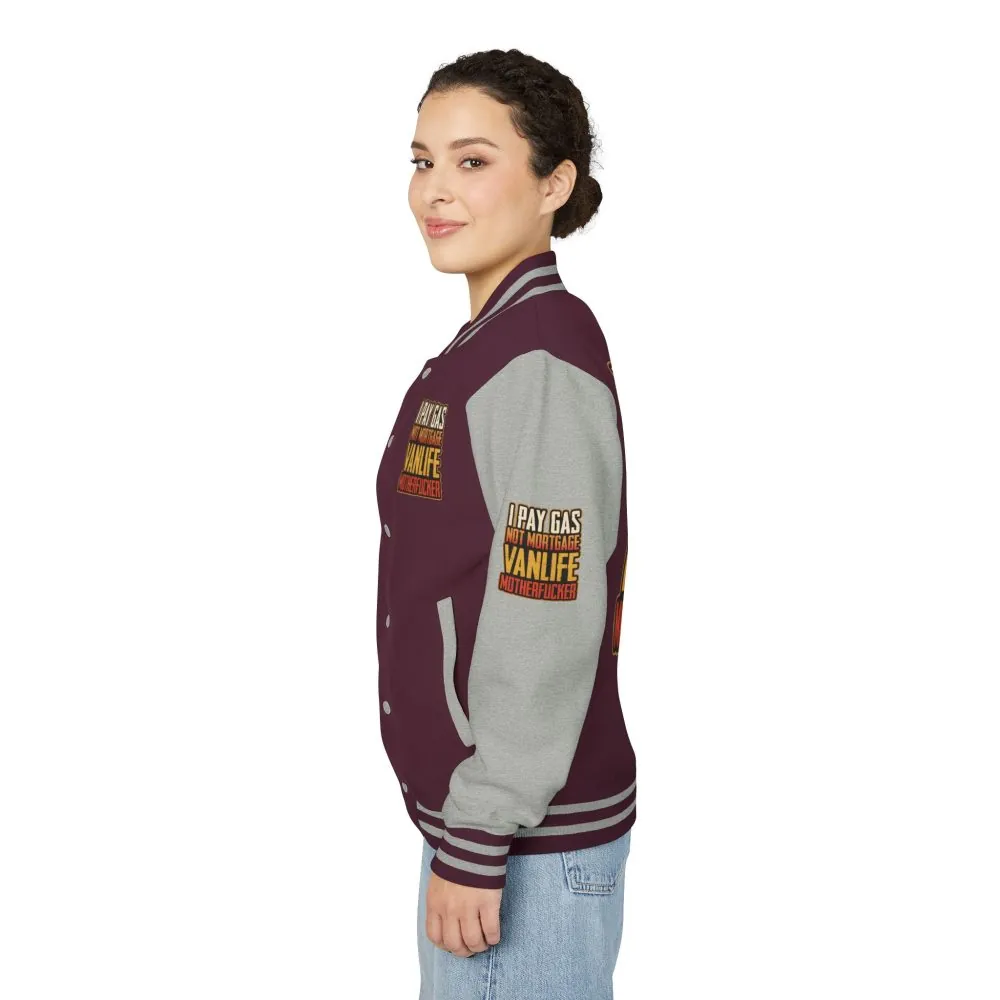 1221315751974654953_2048.jpeg Unisex Heavyweight Letterman Jacket — "I Pay Gas Not Mortgage" Design F**K-Line