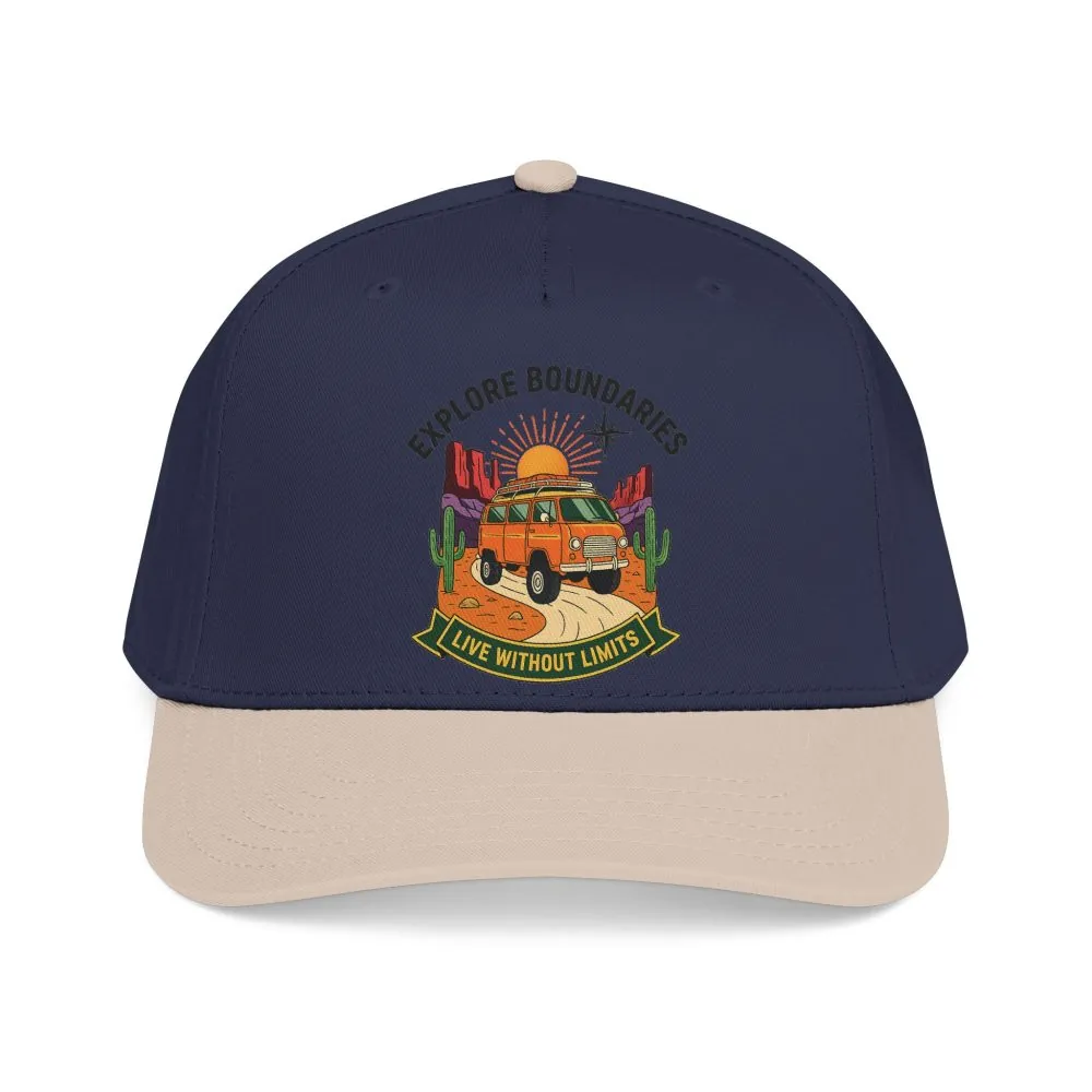 12461297281812913022_2048.jpeg Baseball Cap— "Eplore Boundaries-Live without limits" Mid Profile Baseball Hat