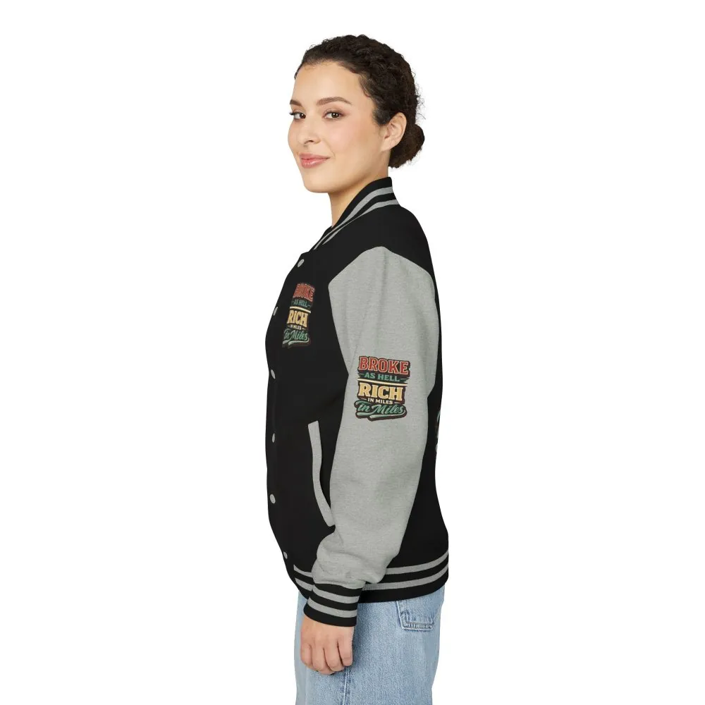 1307191601791538901_2048.jpeg Unisex Heavyweight Letterman Jacket — "Broke As Hell" Design F**K-Line