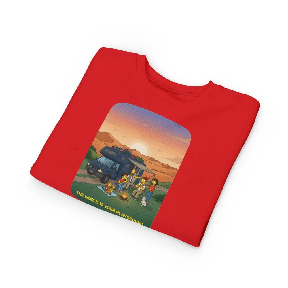 13165964594489373257_2048.jpeg Toddler Sweatshirt - "The World Is Your playground" (Design Sitcom-Line)