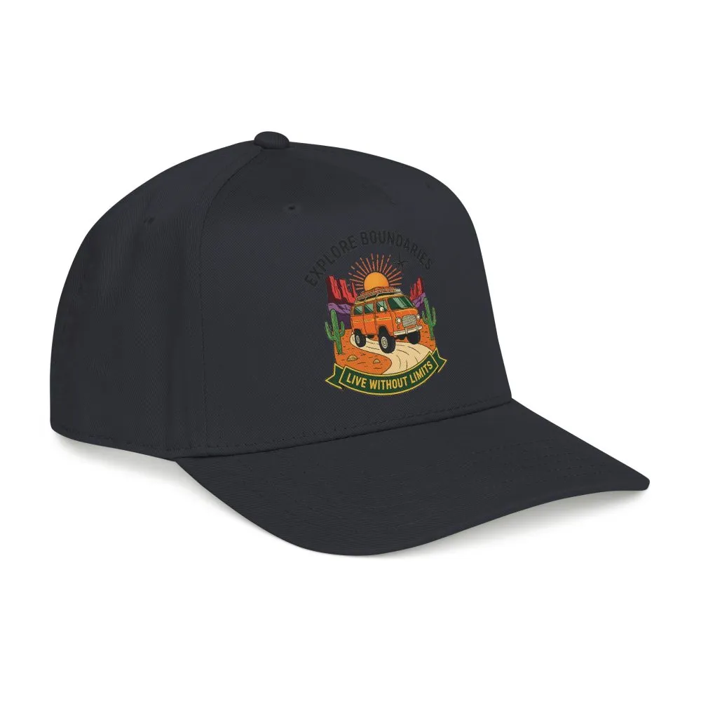13351579214222545475_2048.jpeg Baseball Cap— "Eplore Boundaries-Live without limits" Mid Profile Baseball Hat