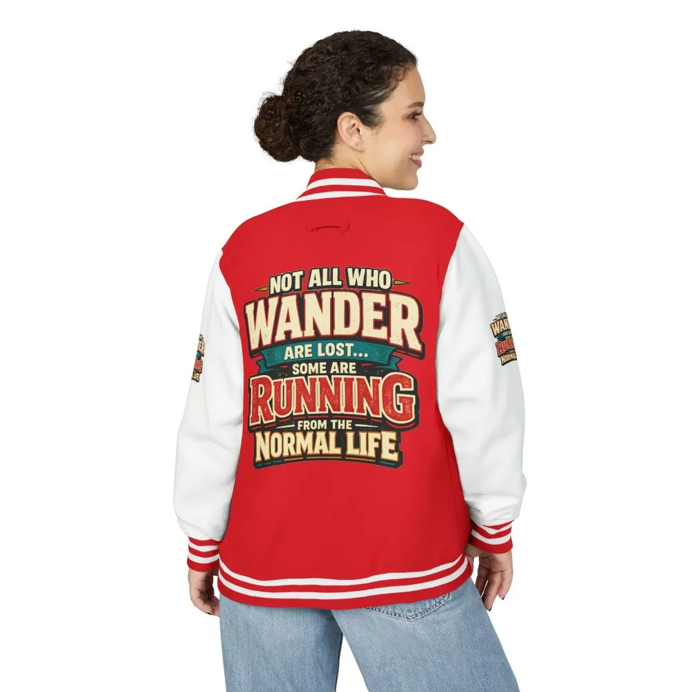 14142353391334337195_2048.jpeg Unisex Heavyweight Letterman Jacket — "Not All Who Wander Are Lost" Design F**K-Line