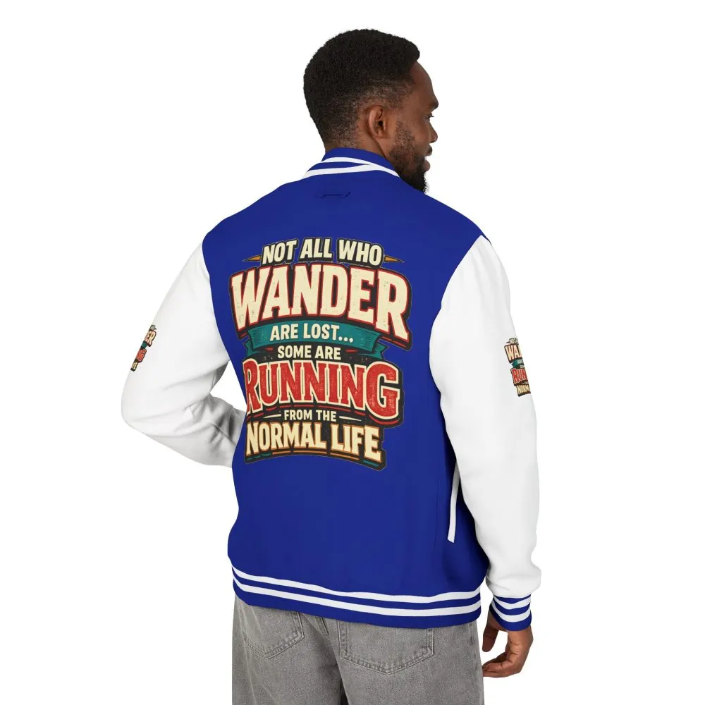14849856528657417383_2048.jpeg Unisex Heavyweight Letterman Jacket — "Not All Who Wander Are Lost" Design F**K-Line