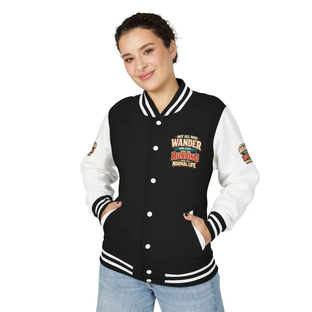 15126915982039811459_2048.jpeg Unisex Heavyweight Letterman Jacket — "Not All Who Wander Are Lost" Design F**K-Line