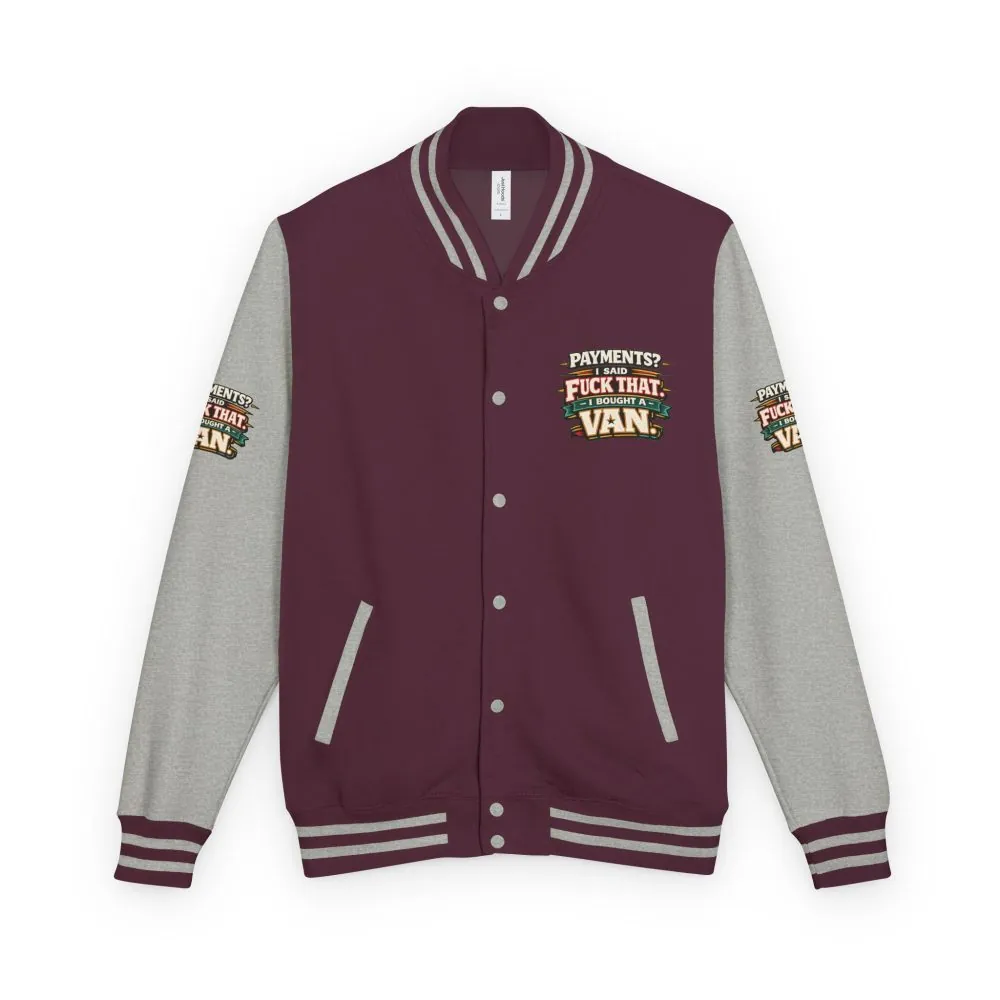 Unisex Heavyweight Letterman Jacket — "Payments?I Said" Design F**K-Line