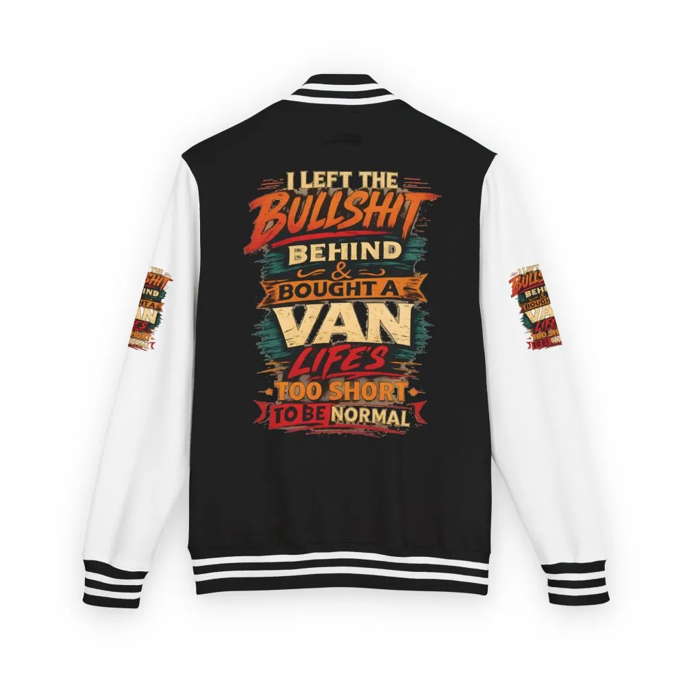 Unisex Heavyweight Letterman Jacket — "I Left The Bullshit" Design F**K-Line
