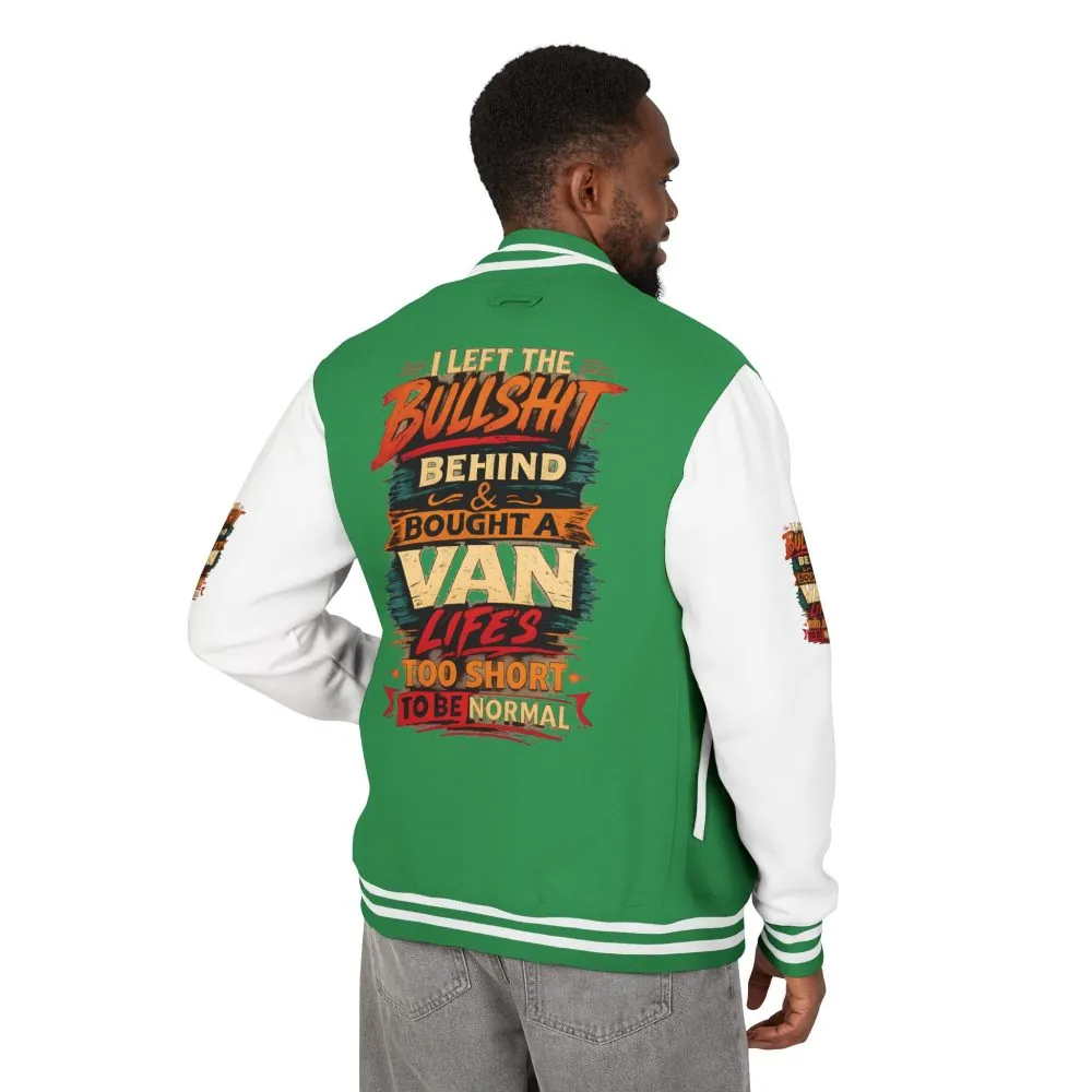 Unisex Heavyweight Letterman Jacket — "I Left The Bullshit" Design F**K-Line