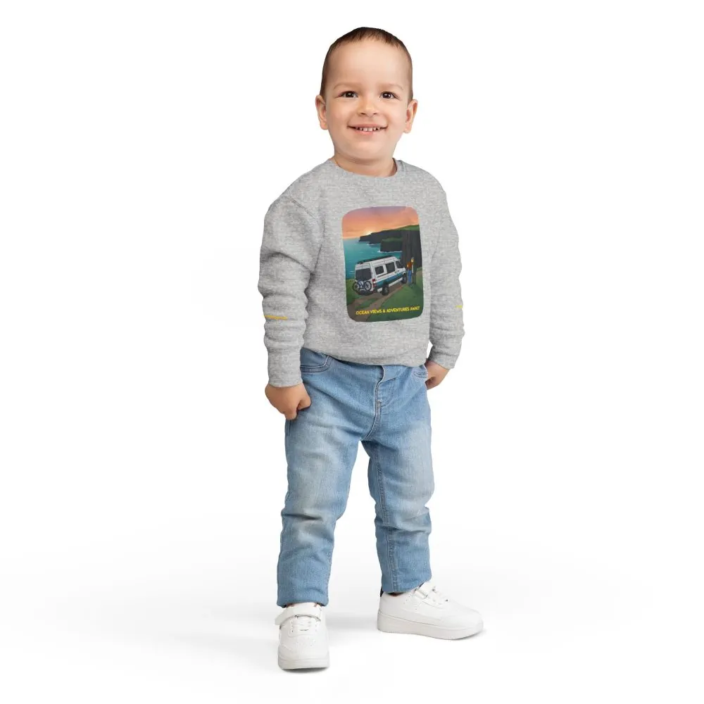 15634177299896627894_2048.jpeg Toddler Sweatshirt - "Ocean Views-Adventures Awaits" (Design Sitcom-Line)