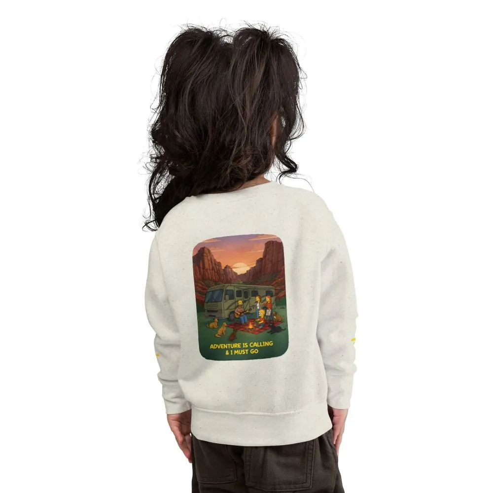 15832794048304950923_2048.jpeg Toddler Sweatshirt - "Adventure Is Calling-I Must Go" (Design Sitcom-Line)