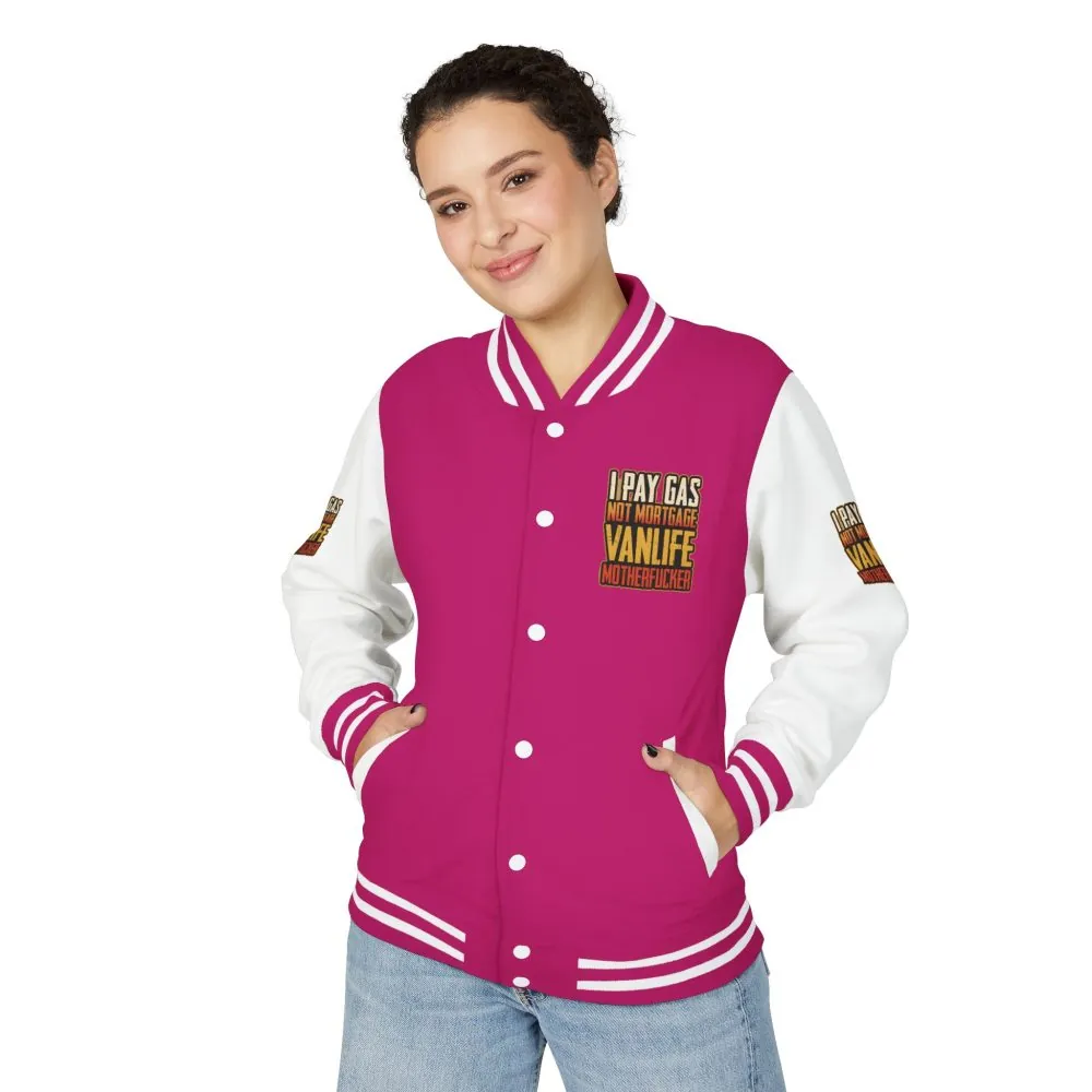 1598382277408164447_2048.jpeg Unisex Heavyweight Letterman Jacket — "I Pay Gas Not Mortgage" Design F**K-Line