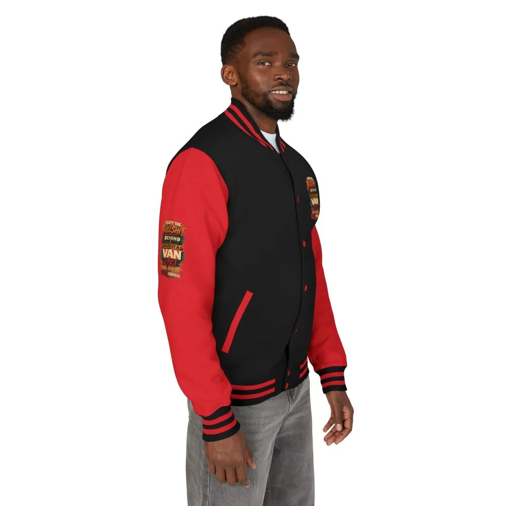 Unisex Heavyweight Letterman Jacket — "I Left The Bullshit" Design F**K-Line