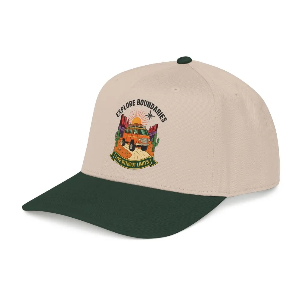 16565343157544519318_2048.jpeg Baseball Cap— "Eplore Boundaries-Live without limits" Mid Profile Baseball Hat