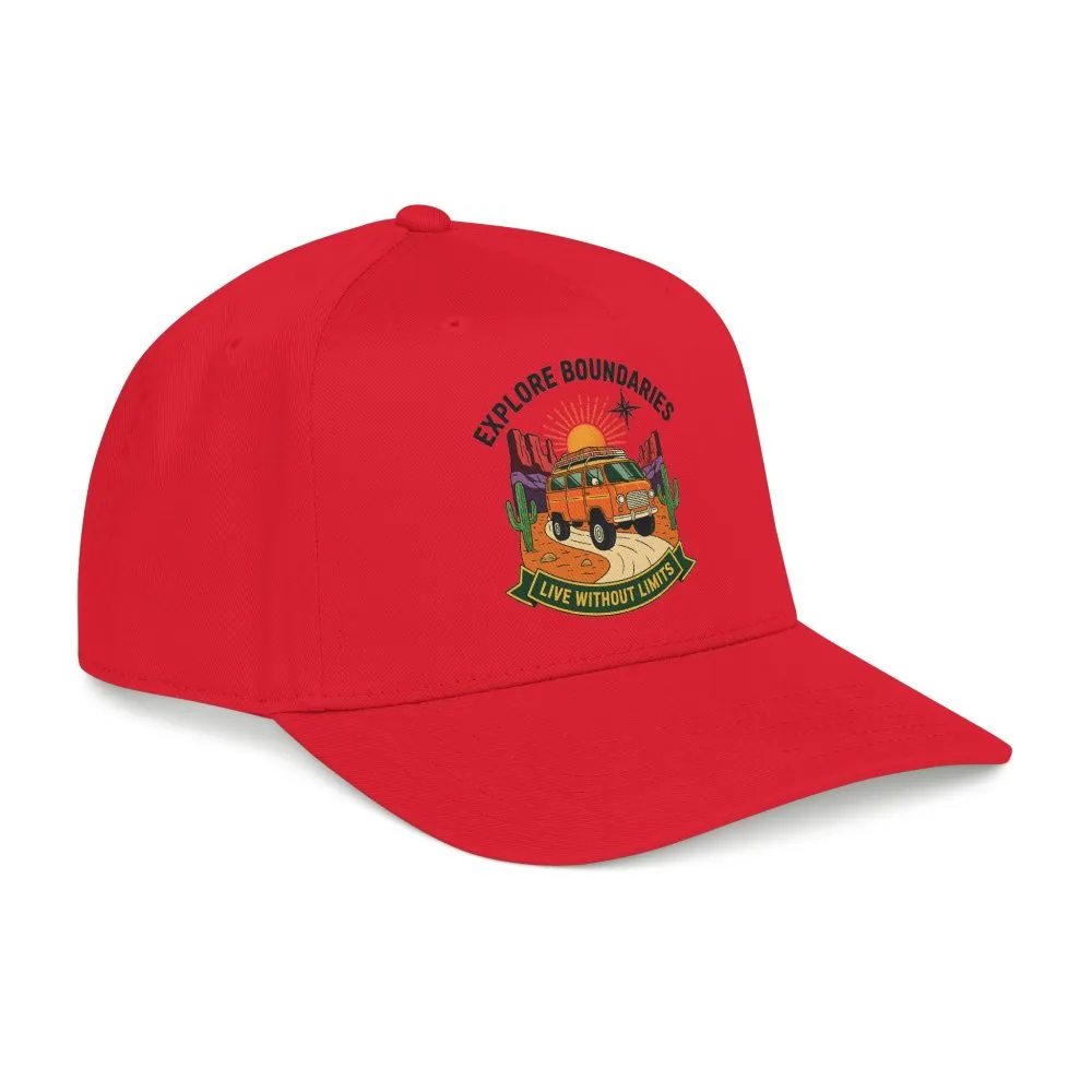 16772494021485588901_2048.jpeg Baseball Cap— "Eplore Boundaries-Live without limits" Mid Profile Baseball Hat