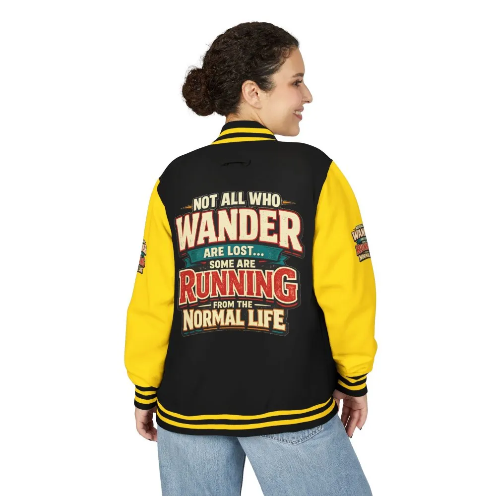 16794636328582320422_2048.jpeg Unisex Heavyweight Letterman Jacket — "Not All Who Wander Are Lost" Design F**K-Line