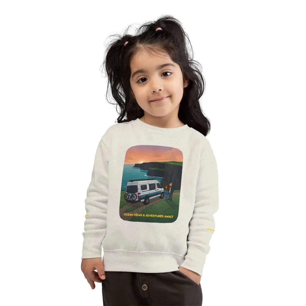 17085752878915794242_2048.jpeg Toddler Sweatshirt - "Ocean Views-Adventures Awaits" (Design Sitcom-Line)