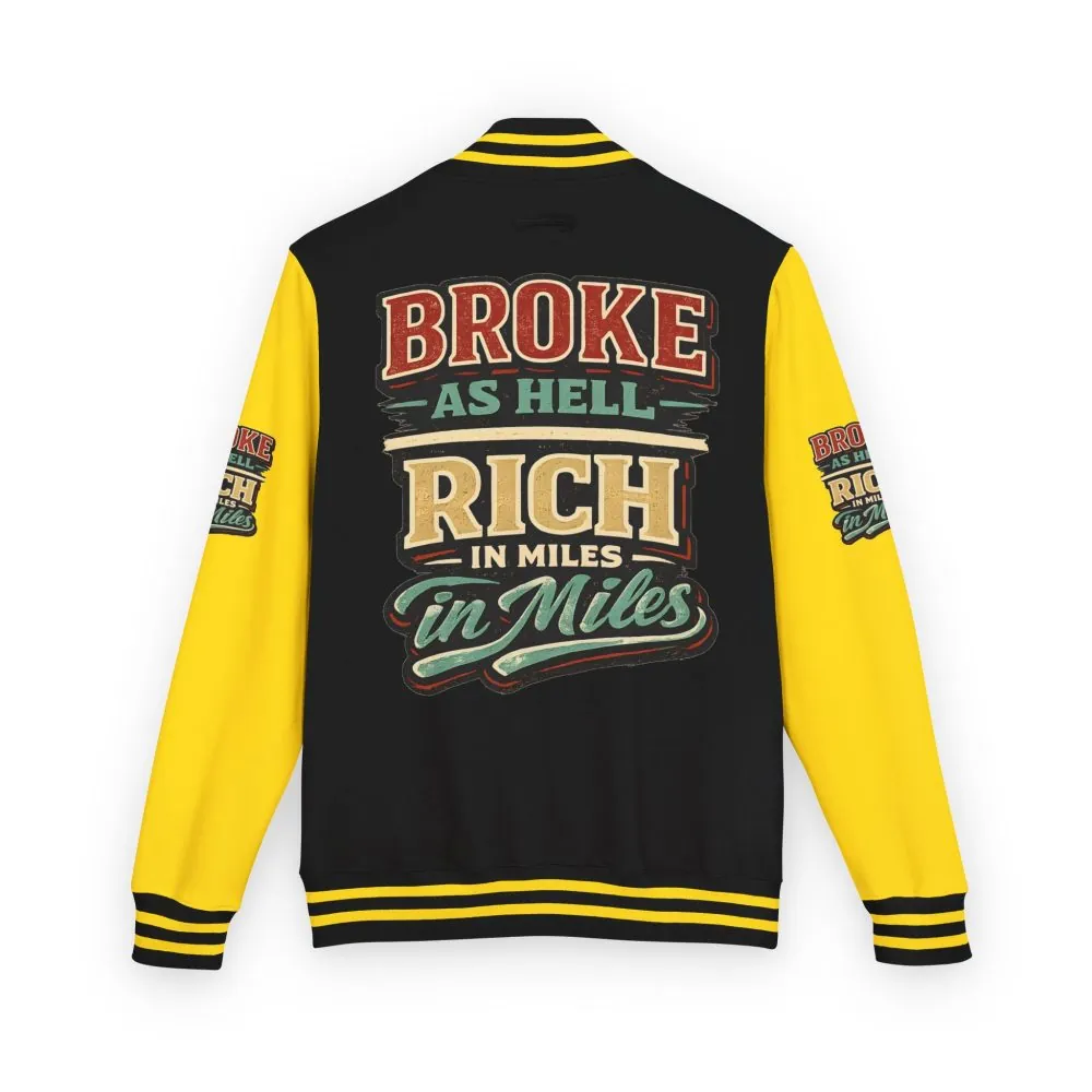 17205166276177787708_2048.jpeg Unisex Heavyweight Letterman Jacket — "Broke As Hell" Design F**K-Line
