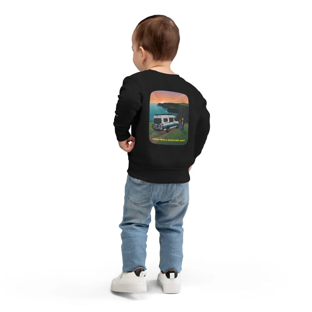 1789199547544135547_2048.jpeg Toddler Sweatshirt - "Ocean Views-Adventures Awaits" (Design Sitcom-Line)