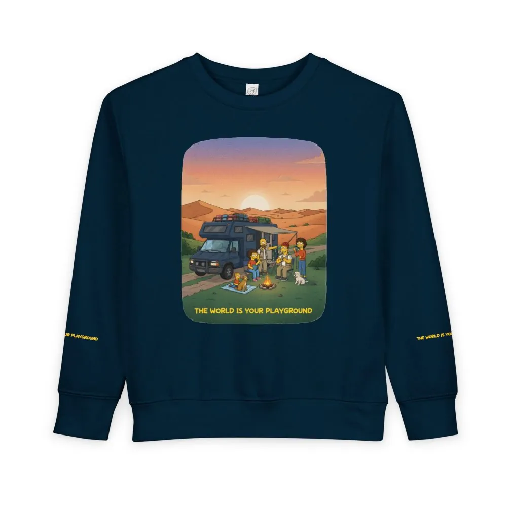 18215269900708973386_2048.jpeg Toddler Sweatshirt - "The World Is Your playground" (Design Sitcom-Line)