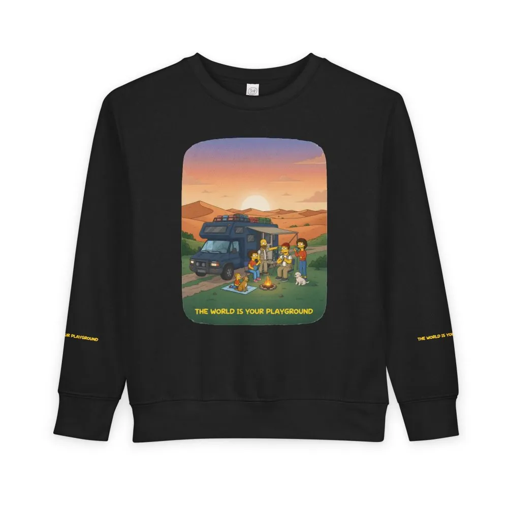 18216142997986419572_2048.jpeg Toddler Sweatshirt - "The World Is Your playground" (Design Sitcom-Line)