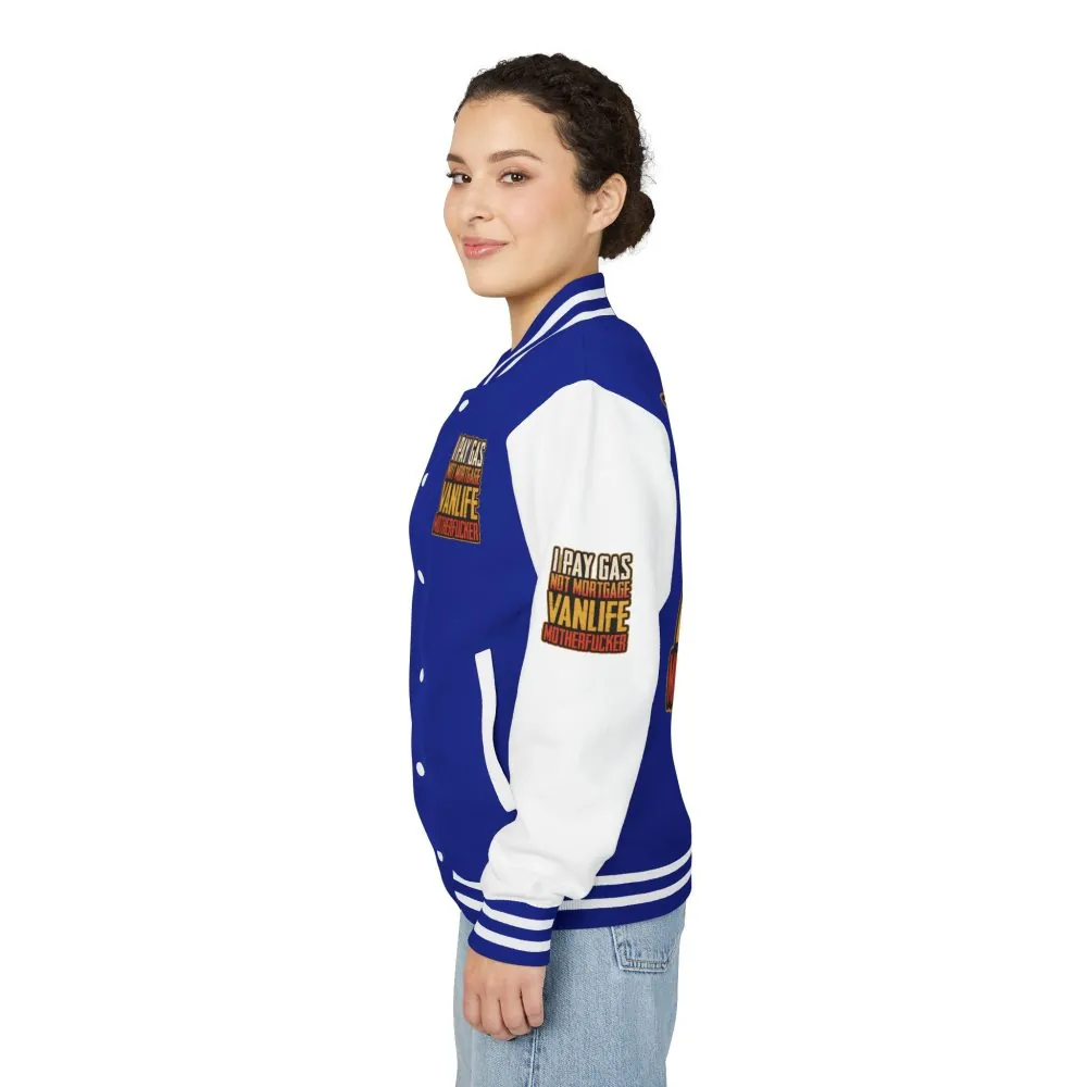 1999784057680860441_2048.jpeg Unisex Heavyweight Letterman Jacket — "I Pay Gas Not Mortgage" Design F**K-Line