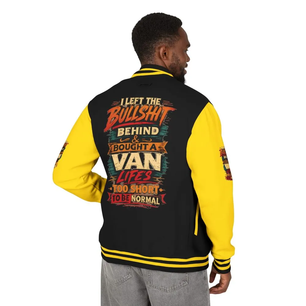 Unisex Heavyweight Letterman Jacket — "I Left The Bullshit" Design F**K-Line