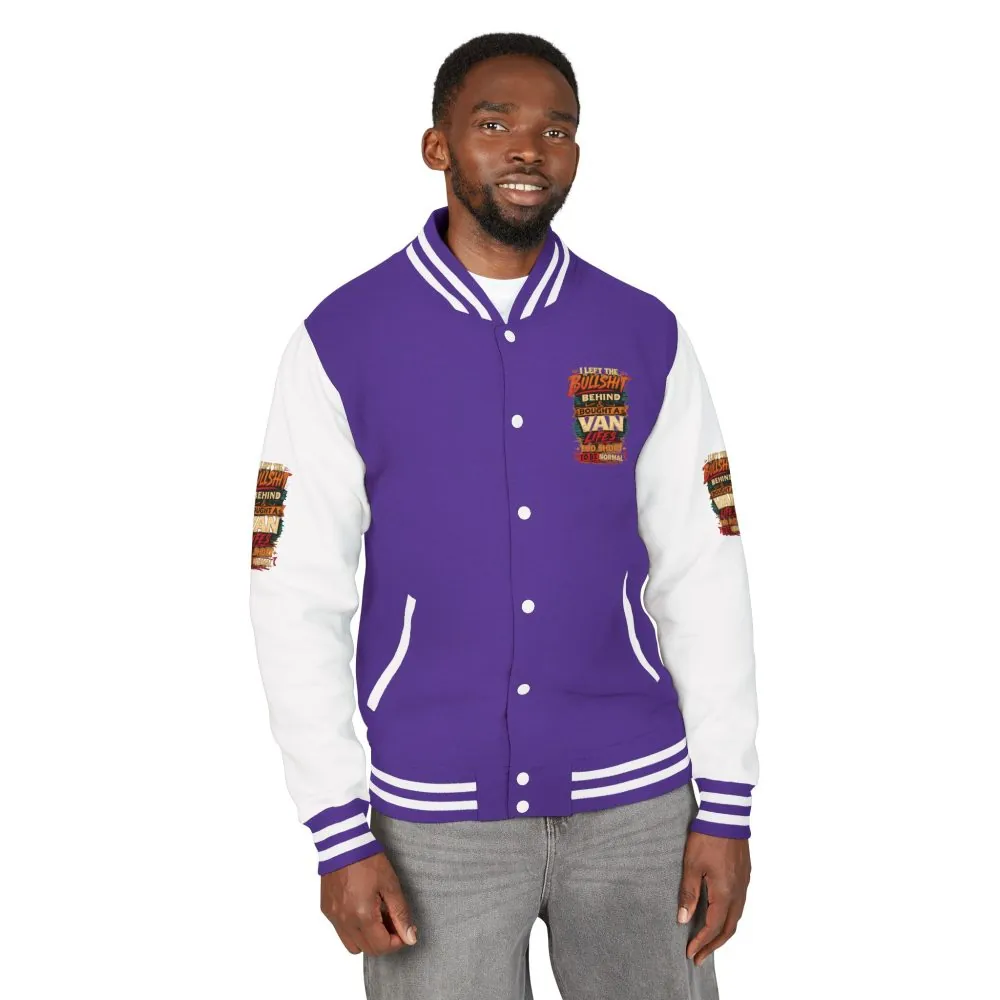 Unisex Heavyweight Letterman Jacket — "I Left The Bullshit" Design F**K-Line