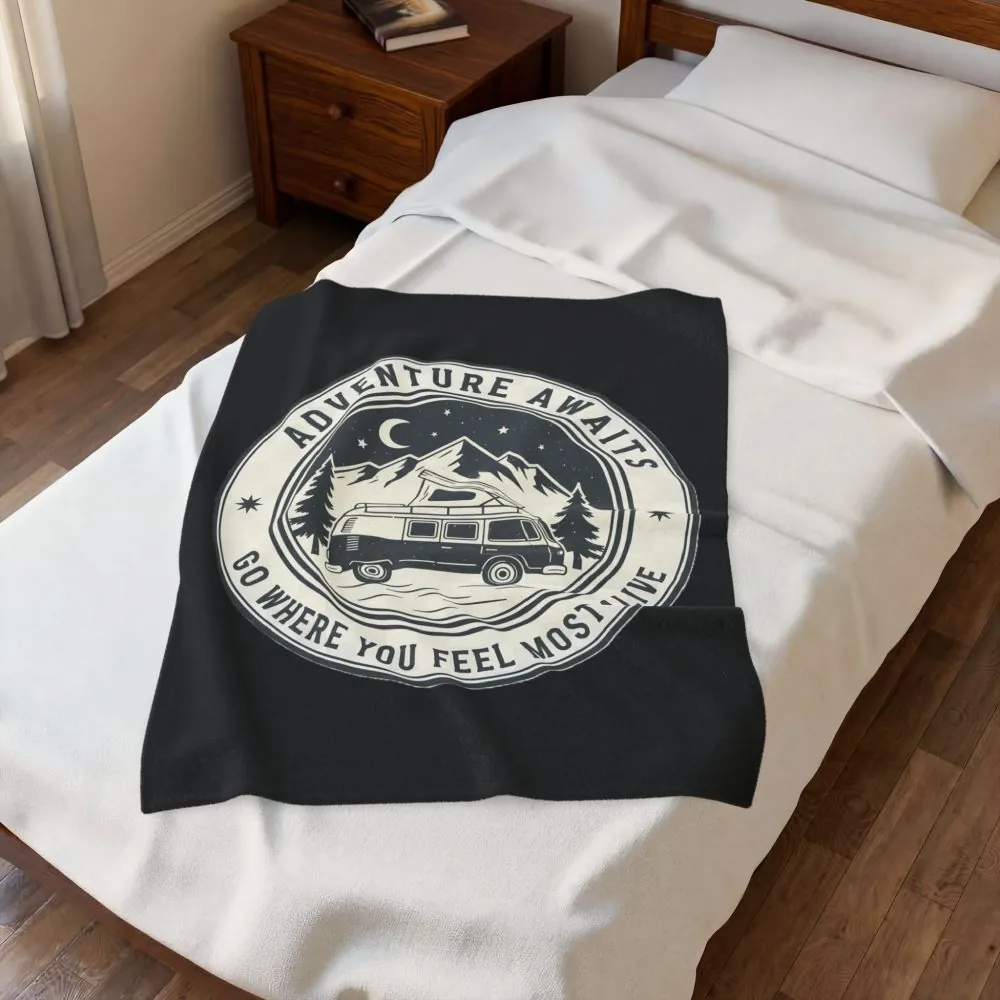 2417046071946975028_2048.jpeg Velveteen Blanket —"Adventure Awaits-Go Where You Feel Most Alive" Camper Throw
