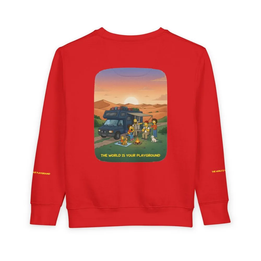 2556059987070501960_2048.jpeg Toddler Sweatshirt - "The World Is Your playground" (Design Sitcom-Line)