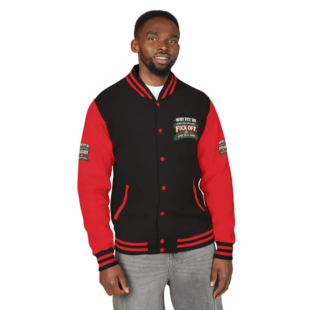 3025014079213958452_2048.jpeg Unisex Heavyweight Letterman Jacket — "Why Fit In" Design F**K-Line