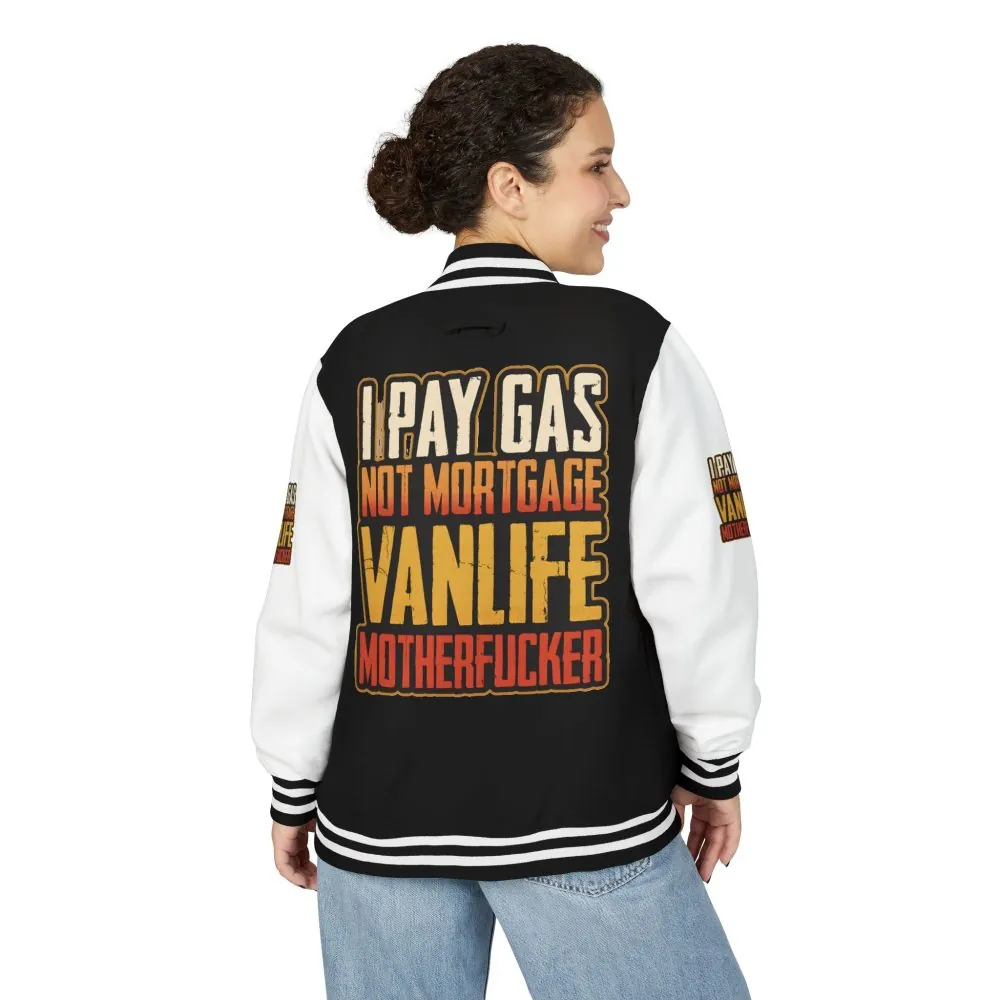 3066208011784849378_2048.jpeg Unisex Heavyweight Letterman Jacket — "I Pay Gas Not Mortgage" Design F**K-Line