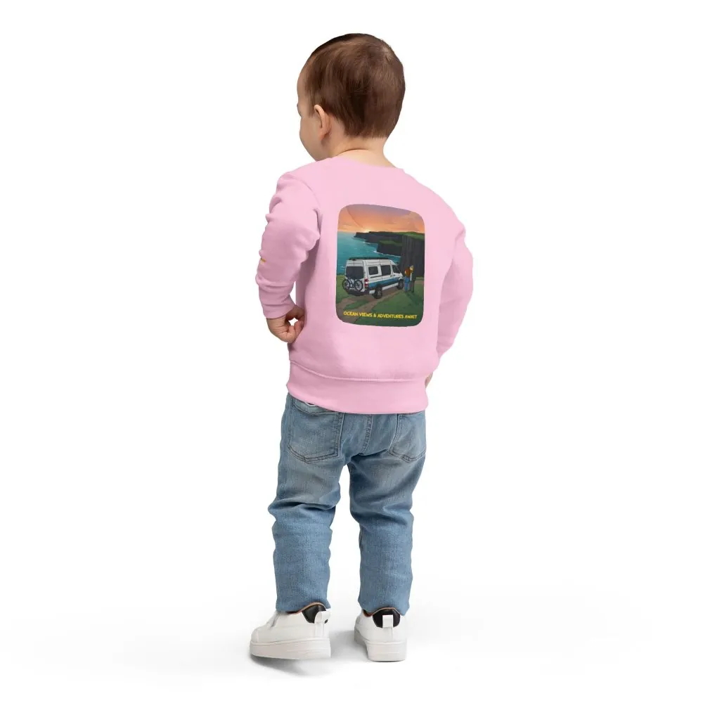 3227240254034545917_2048.jpeg Toddler Sweatshirt - "Ocean Views-Adventures Awaits" (Design Sitcom-Line)