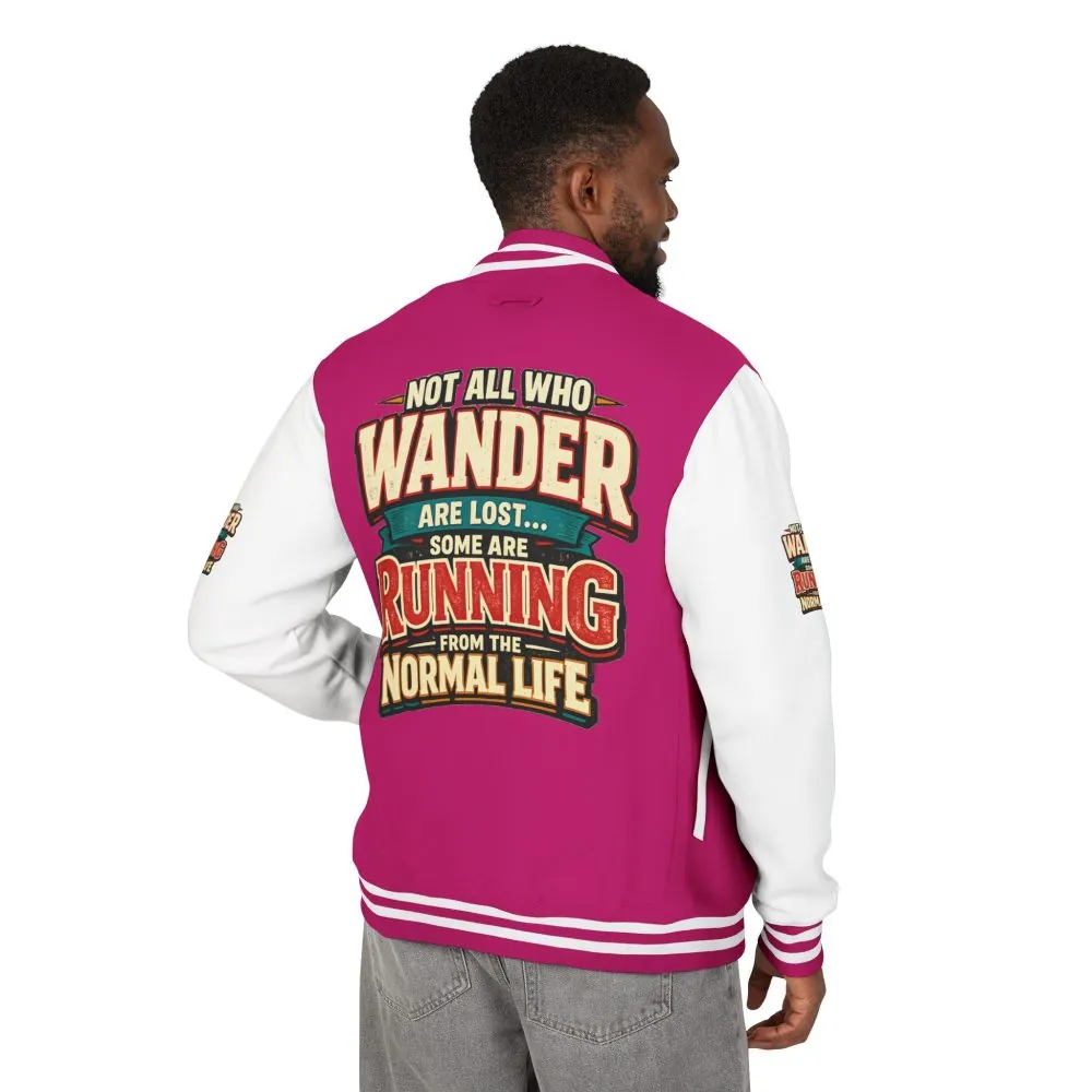 3237320384049764190_2048.jpeg Unisex Heavyweight Letterman Jacket — "Not All Who Wander Are Lost" Design F**K-Line