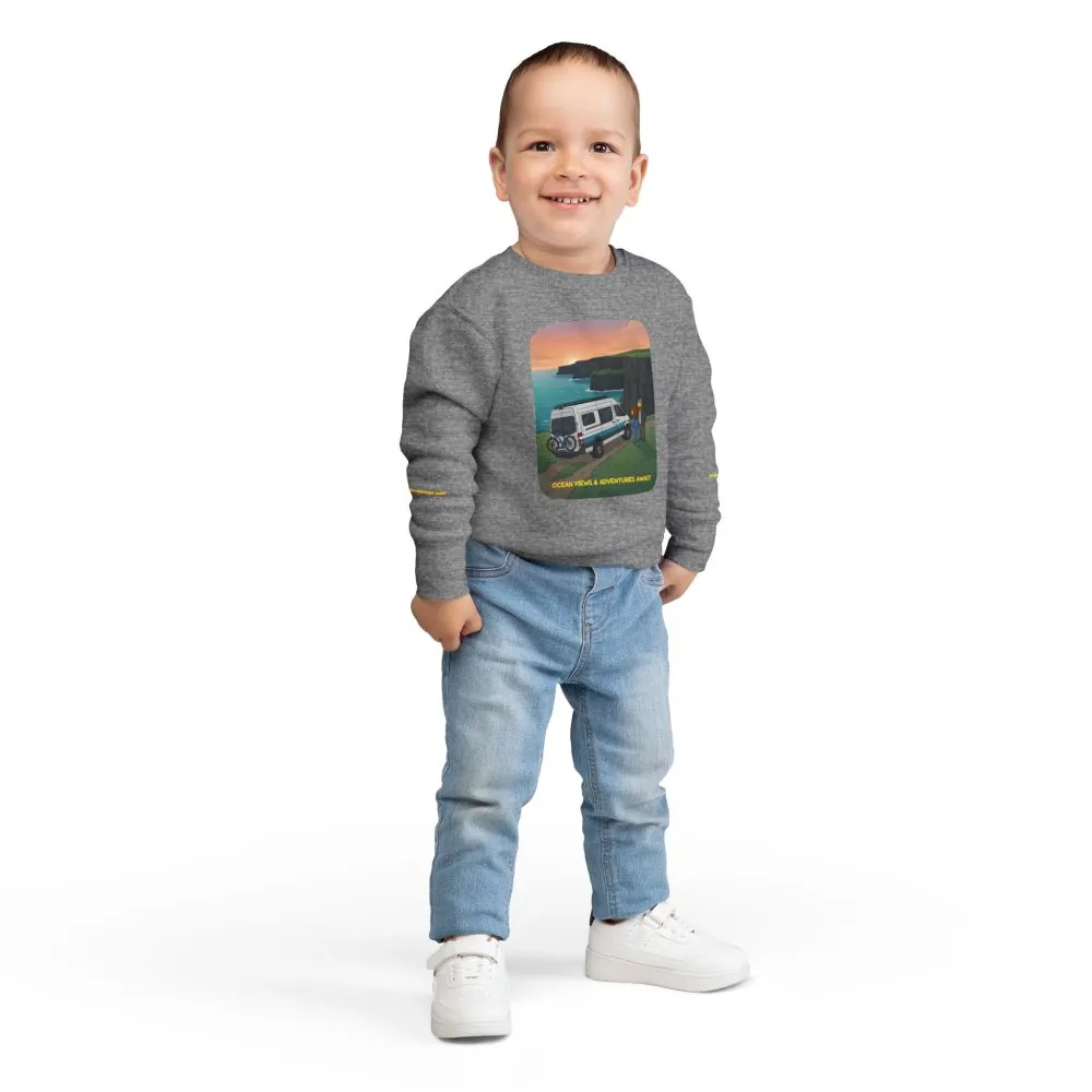 3746211124433137763_2048.jpeg Toddler Sweatshirt - "Ocean Views-Adventures Awaits" (Design Sitcom-Line)