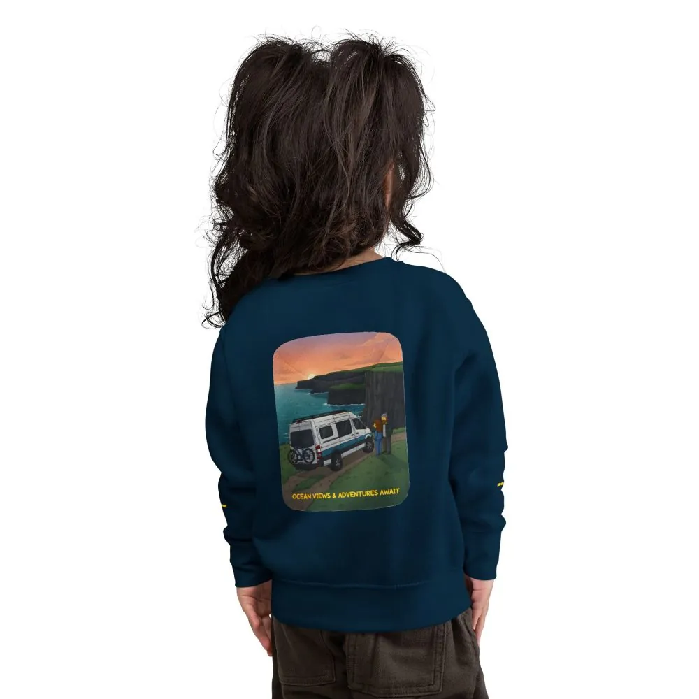 4052925508123917371_2048.jpeg Toddler Sweatshirt - "Ocean Views-Adventures Awaits" (Design Sitcom-Line)