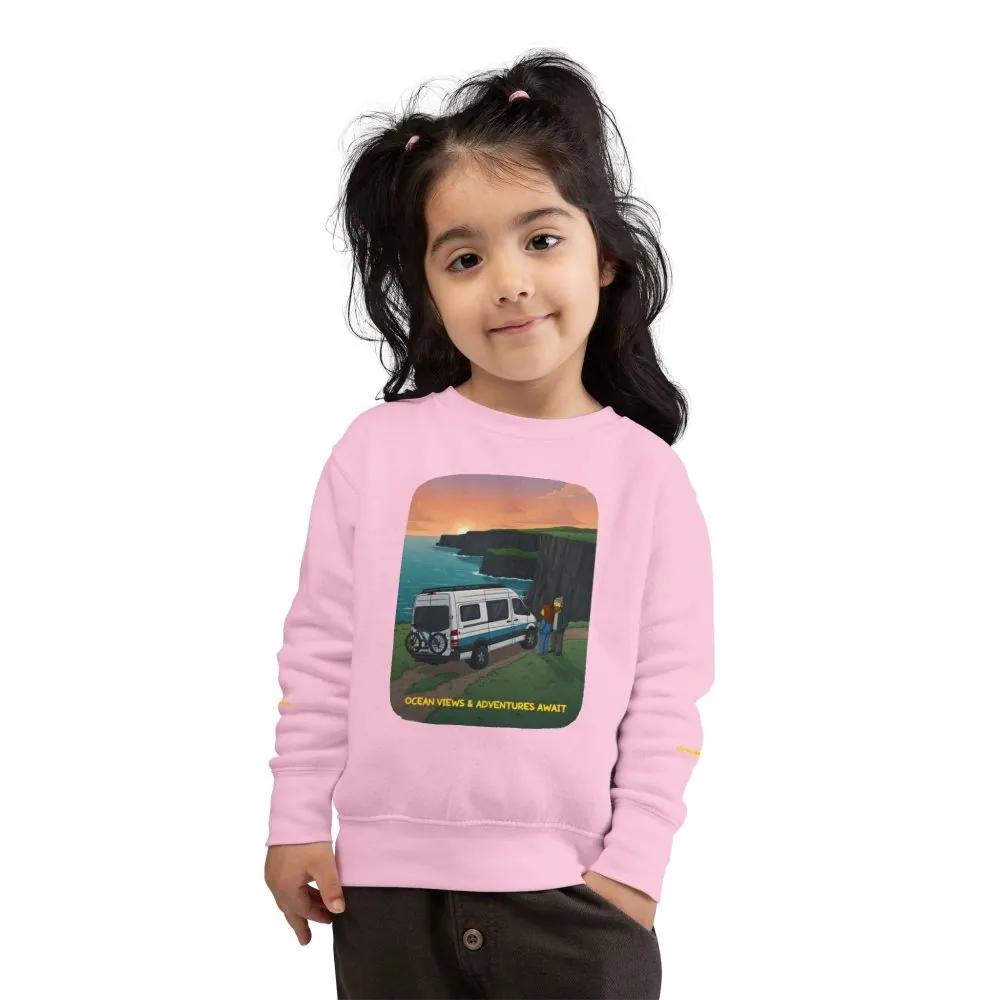 4138760296244806971_2048.jpeg Toddler Sweatshirt - "Ocean Views-Adventures Awaits" (Design Sitcom-Line)