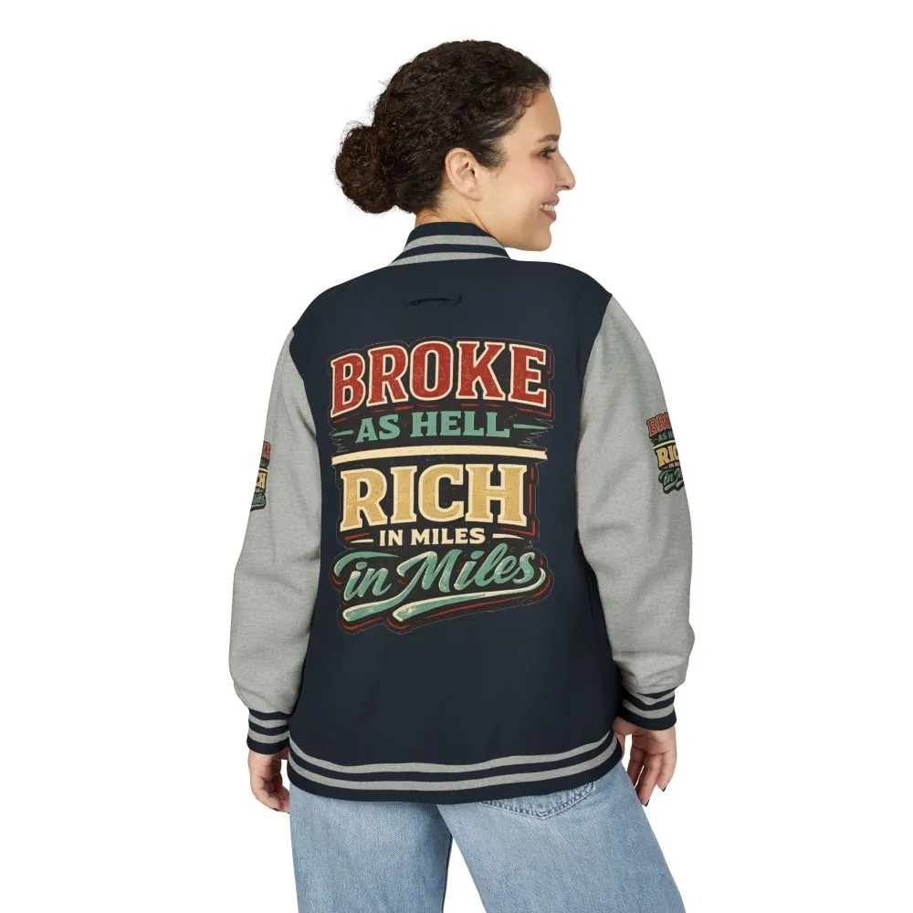 418666643405152356_2048.jpeg Unisex Heavyweight Letterman Jacket — "Broke As Hell" Design F**K-Line