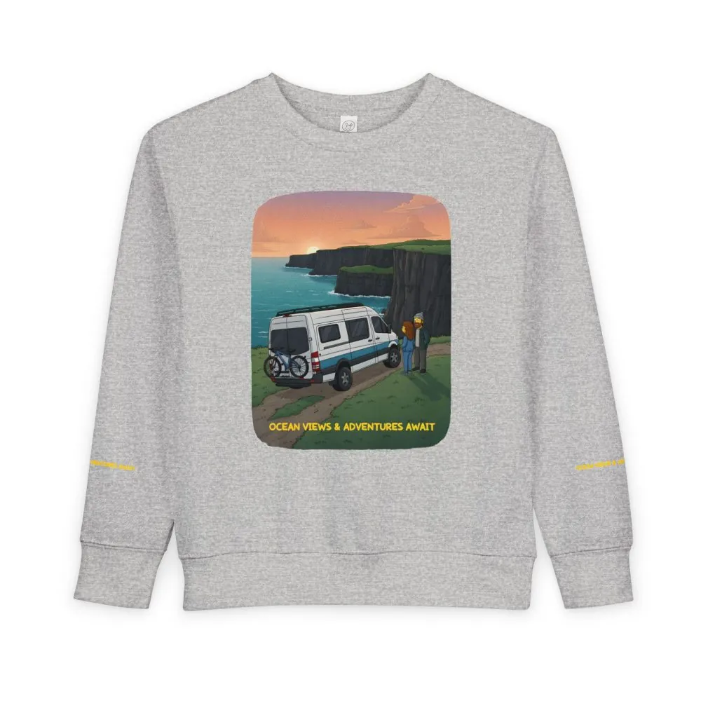 4518860210995423160_2048.jpeg Toddler Sweatshirt - "Ocean Views-Adventures Awaits" (Design Sitcom-Line)