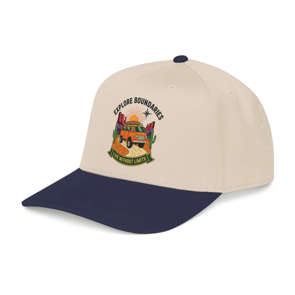 5025623301658698488_2048.jpeg Baseball Cap— "Eplore Boundaries-Live without limits" Mid Profile Baseball Hat