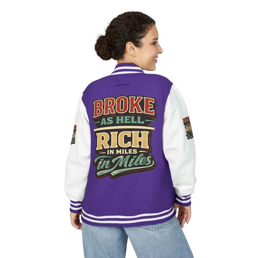 5047771424481913145_2048.jpeg Unisex Heavyweight Letterman Jacket — "Broke As Hell" Design F**K-Line