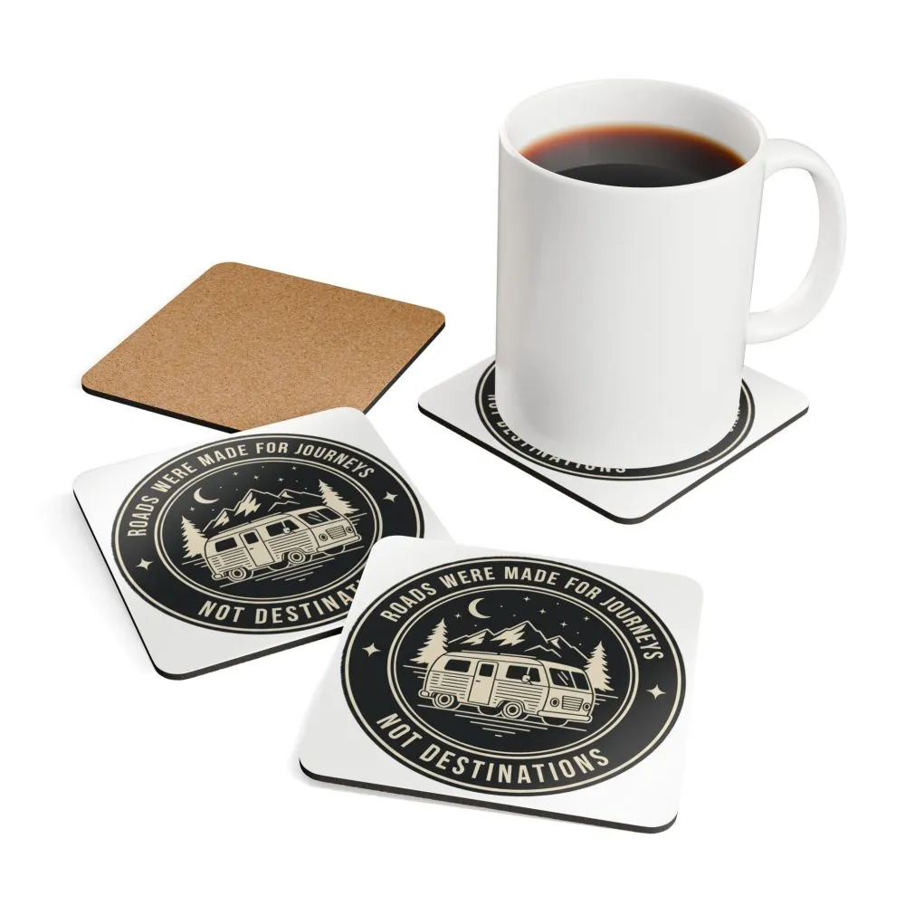 5463822833863486219_2048.jpeg Coaster Set — 'Roads Were Made for Journeys Not Destinations' Cork Coasters