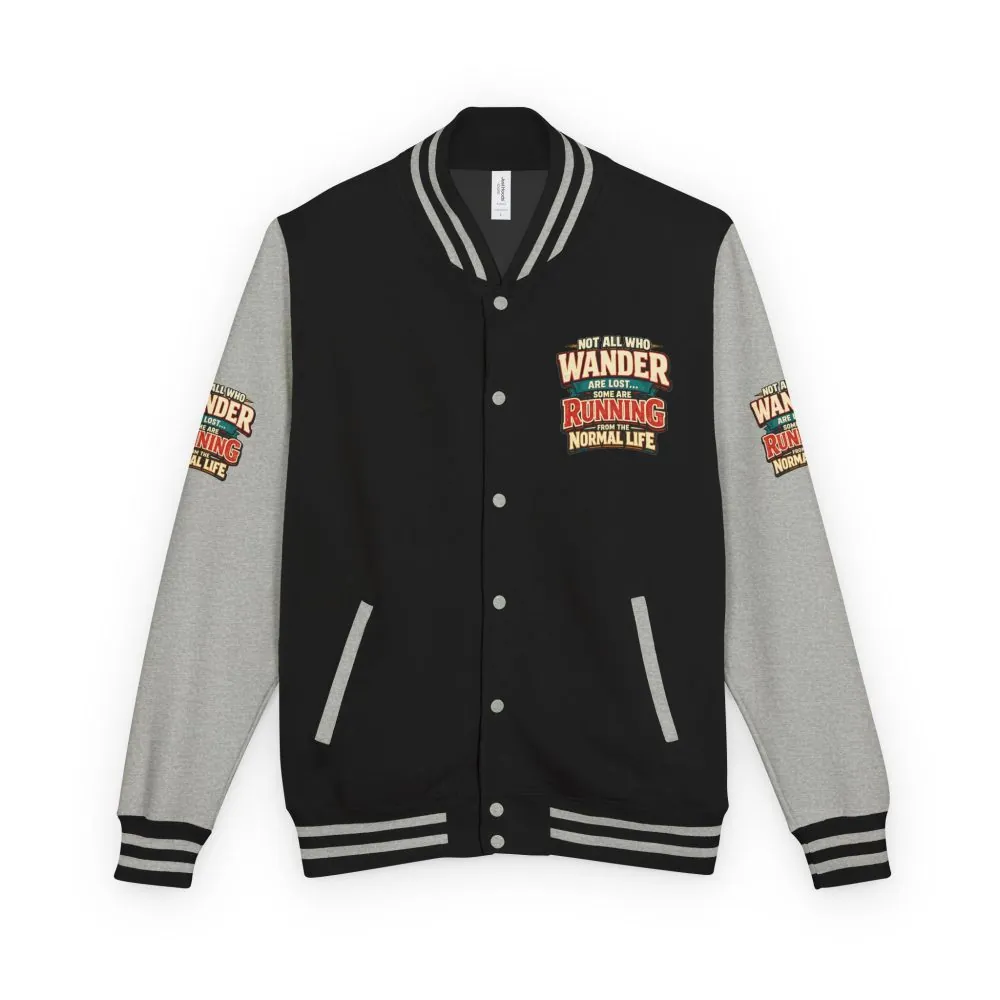 5600491587799702192_2048.jpeg Unisex Heavyweight Letterman Jacket — "Not All Who Wander Are Lost" Design F**K-Line