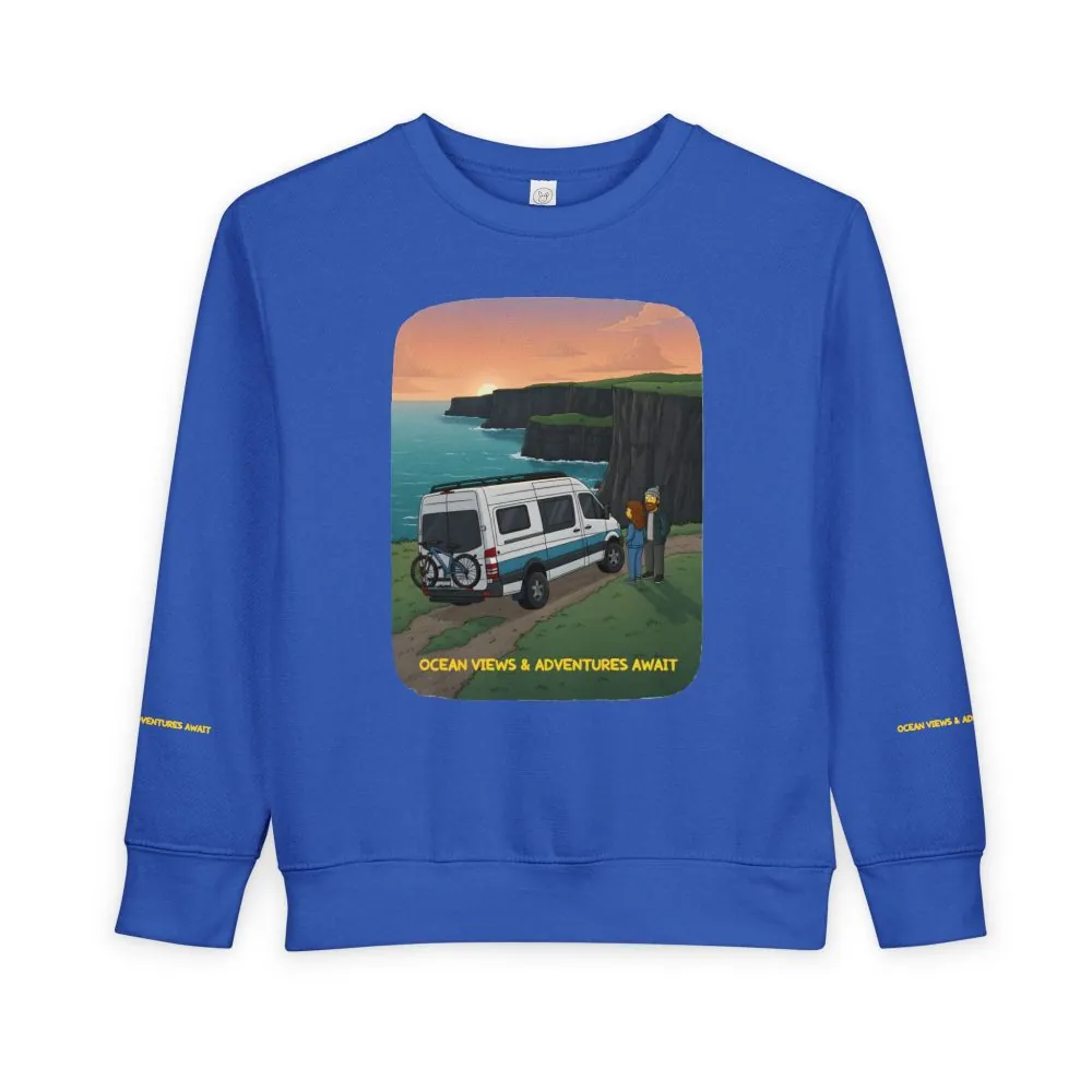 5606907170308903048_2048.jpeg Toddler Sweatshirt - "Ocean Views-Adventures Awaits" (Design Sitcom-Line)
