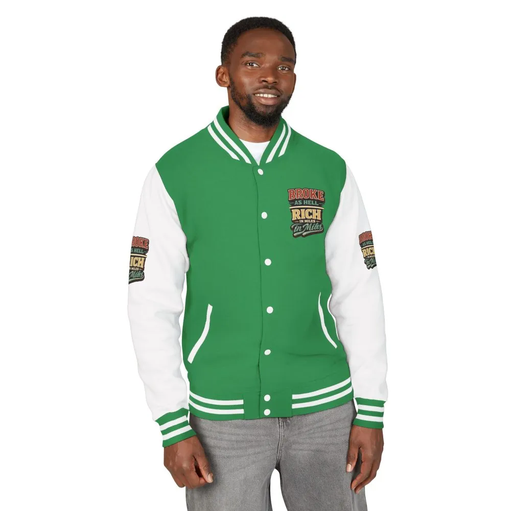 5880042372176570633_2048.jpeg Unisex Heavyweight Letterman Jacket — "Broke As Hell" Design F**K-Line