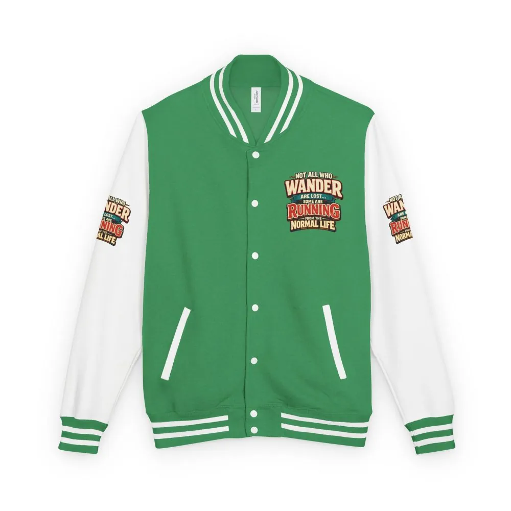 6036349042523632073_2048.jpeg Unisex Heavyweight Letterman Jacket — "Not All Who Wander Are Lost" Design F**K-Line