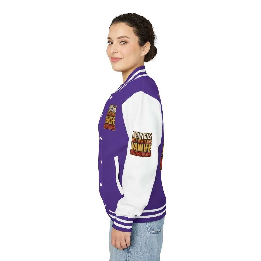 6036629314318136487_2048.jpeg Unisex Heavyweight Letterman Jacket — "I Pay Gas Not Mortgage" Design F**K-Line
