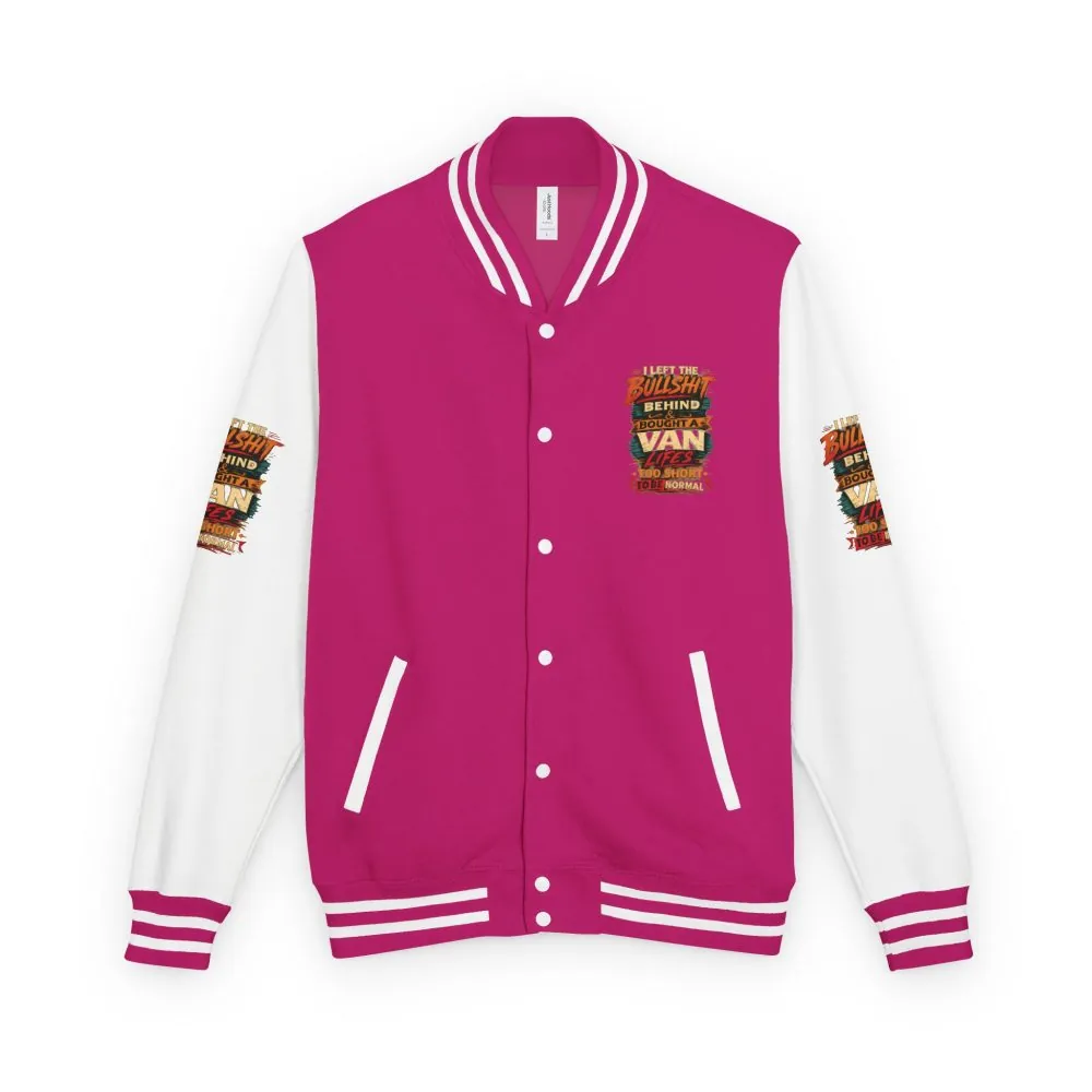 Unisex Heavyweight Letterman Jacket — "I Left The Bullshit" Design F**K-Line