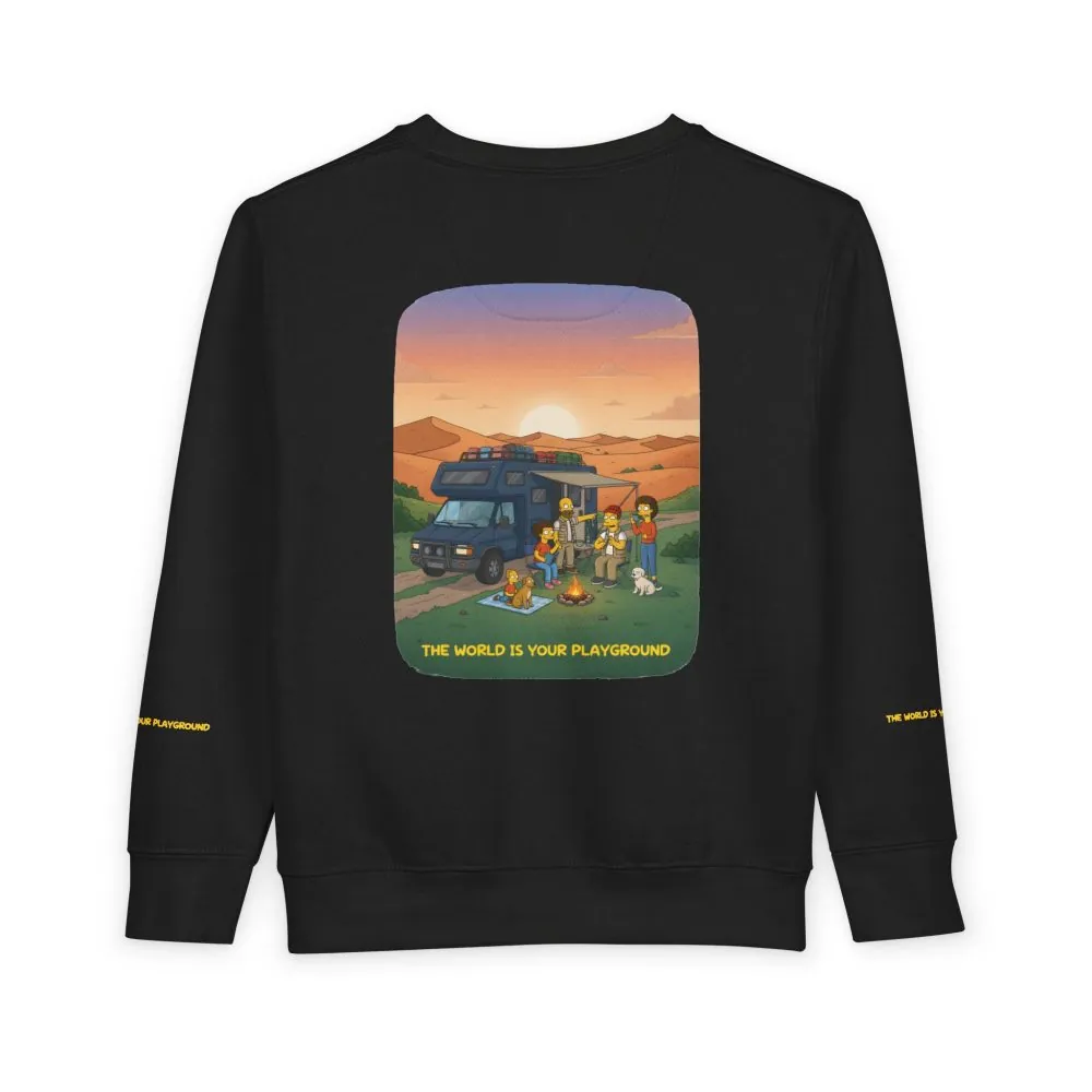6236659918493376031_2048.jpeg Toddler Sweatshirt - "The World Is Your playground" (Design Sitcom-Line)