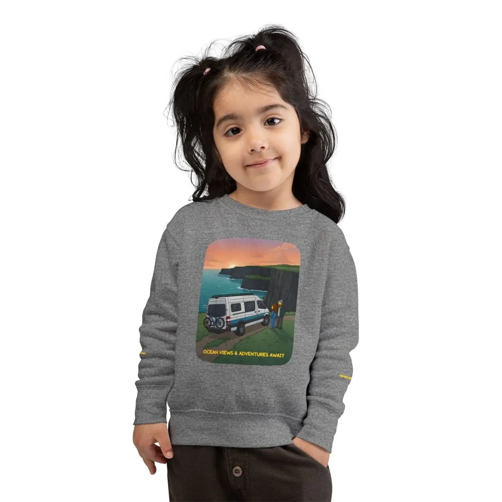 6280898569575699457_2048.jpeg Toddler Sweatshirt - "Ocean Views-Adventures Awaits" (Design Sitcom-Line)