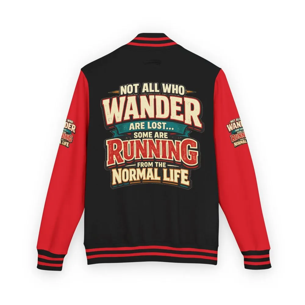 6352816745534036715_2048.jpeg Unisex Heavyweight Letterman Jacket — "Not All Who Wander Are Lost" Design F**K-Line